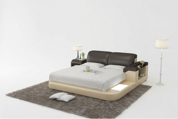 Luxe dubbel multifunctioneel waterbed, waterbed bekleding 200x200 + USB.