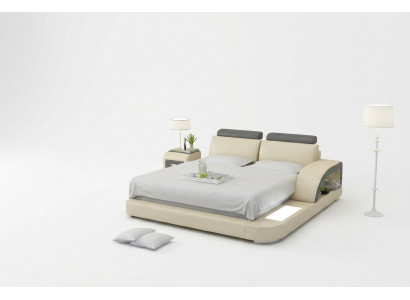 Waterbed met USB-hotel tweepersoonsbedden Compleet leren bed Bekleed bed Water