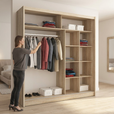 Multifunctionele plankenkastopslagkasten 200 cm