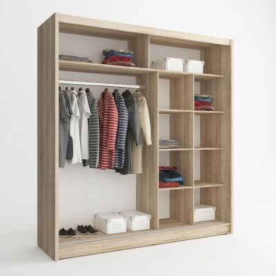 Multifunctionele plankenkastopslagkasten 200 cm