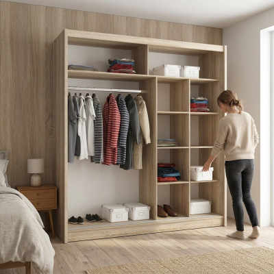 Meubelschuif Regaal Kast Deco Opslagkasten Kledingkasten 200cm