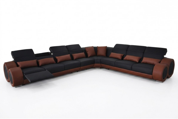 Ontwerp hoekbank met USB-bekleding Bankstel van leer Moderne bankstellen Zit nieuw