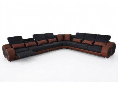Ontwerp hoekbank met USB-bekleding Bankstel van leer Moderne bankstellen Zit nieuw