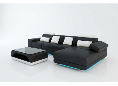 Leren bank bank woonlandschap hoekbank hoekbank set design moderne bank met USB