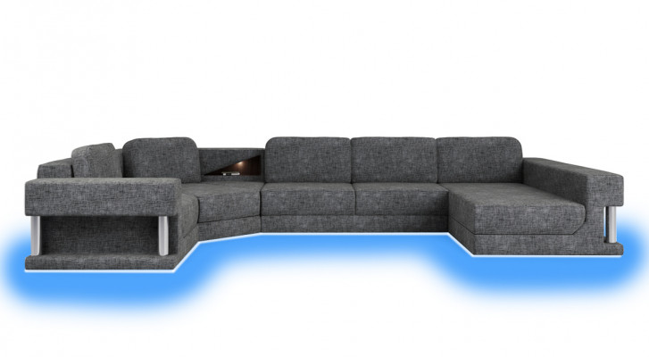 Moderne hoekbank met USB bankstel leer design bankstel woonkamer outfit