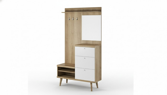Garderobe Gang Garderobe Hangende opslag aan de muur Deurgarderobes & haken Set