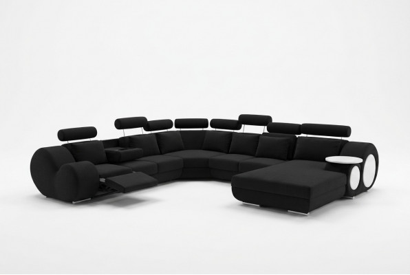 Sofa Ontwerper Woonlandschap U-vorm Bank Hoekbank met USB bekleding set Banken