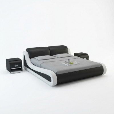 Waterbed Hotel Dubbel bed Bedden + USB Compleet Leren Bed Waterboxspring