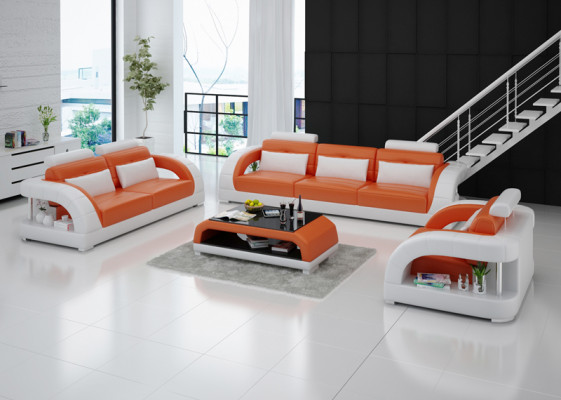 Ontwerp leren bankstel bankstellen 3+2+1 zits set bankstel bankstel bankstel USB.