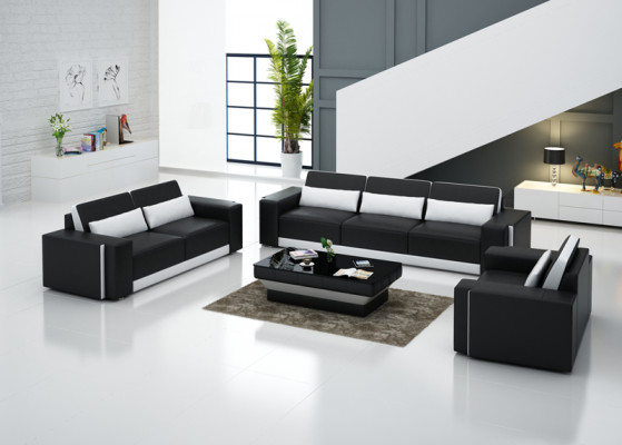 Leren bankstel met USB, bank woonlandschap bankstel bankstel design modern.
