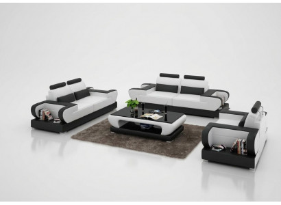 Leren bank Bank woonlandschap 3+2+1 zits bankstel design modern bank met USB
