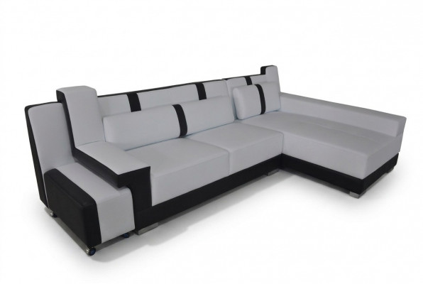 Eckbank + USB Bankkissen Eck-Sitzgarnitur Wohnlandschaft LED L-vorm A1118C