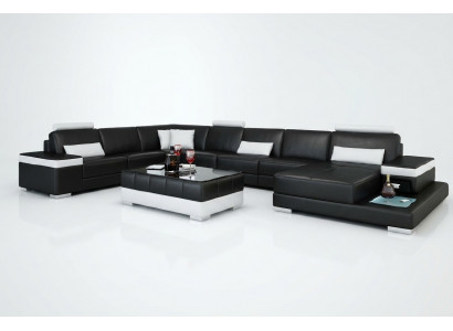 Woonlandschap Bank Bekleding Hoekbank Designer Leren Bank Grote Bank met USB