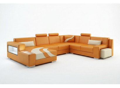 Hoekbank Bekleding Designer Bank Hoekbank Bank Moderne Banken U Vorm Leer + USB