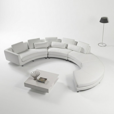 Hoekbank Moderne Ronde Bank Ronde Hoek Gestoffeerde Bankstel Leren Bank + USB