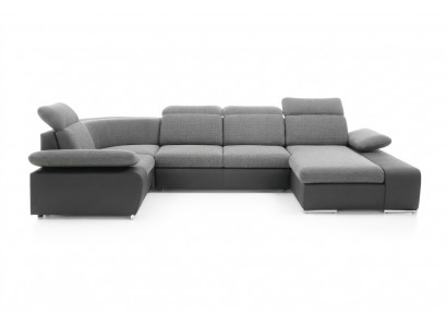 Hoekbank U-vorm Bank Woonlandschap Set Bekleding Slaapfunctie Ontwerp
