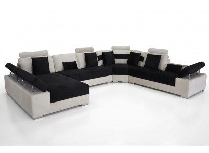 Hoekbank L-vorm Gele hoekbank Hoekbank met bedlade Bank woonlandschap