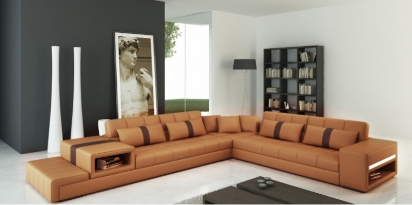 Hoekbank met USB bank bank woonlandschap stoel hoek suite leer textiel Peterso