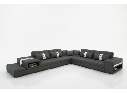 Hoekbank met USB bank bank woonlandschap stoel hoek suite leer textiel Peterso