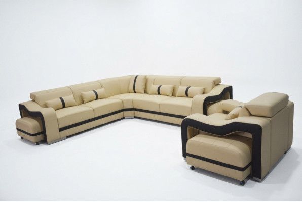 Koop het moderne luxe leren U-vormige hoekbank voor uw woonkamer.