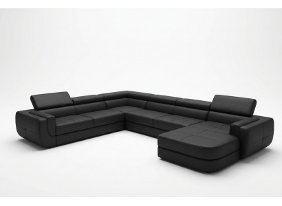 Designersofa Zitkussen Hoek Leren Bankstel Woonlandschap Bank Met USB Kussen Nieuw