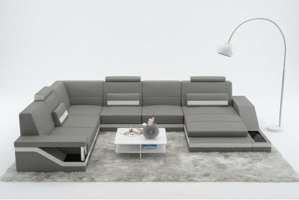 Ontwerper woonlandschap U-vorm met USB hoekbank bekledingsset hoekbank bank