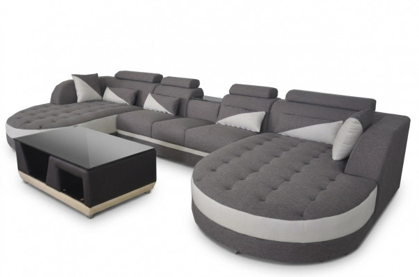 Hoekbank Design Hoekbank Hoekbank Bank Woonlandschap Bank Tafel USB