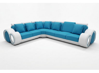 Ontwerp Leren Bekleding XXL Zithoek Woonkamer Hoekbank + USB Designer Bankstel Meubilair Sofas