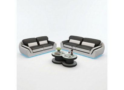 Leren bankstel met USB bankstel Nieuw 3+2 zits set Design Modern Sofa G8038C