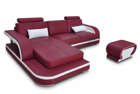 Leren hoekbank met USB luxe set hoekbanken banken gestoffeerd woonlandschap