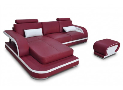 Leren hoekbank met USB luxe set hoekbanken banken gestoffeerd woonlandschap