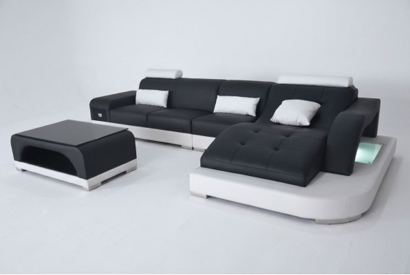 Leder hoekbank met USB woonkamer luxe set hoekbank bankstellen bekleding