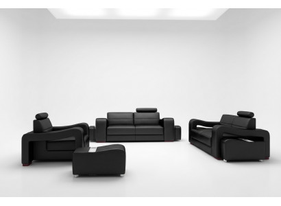 Ontwerper leren bankstel, bankstel met USB, bank, zitkussen set 3+2+1 sets