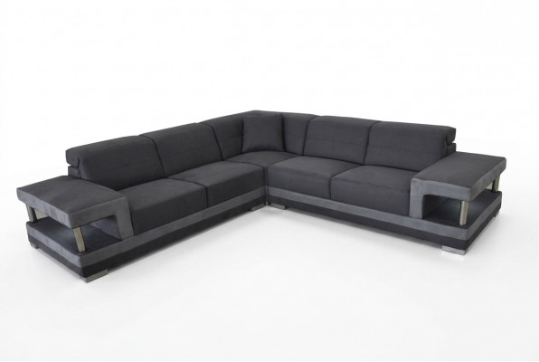 Leder hoekbank met USB-bekleding, luxueuze woonlandschap hoekbankstel bankstellen.