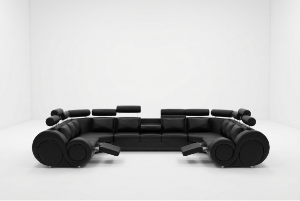 Ontwerper hoekbank woonlandschap + USB bank bekleding leren bank banken Nieuwe set