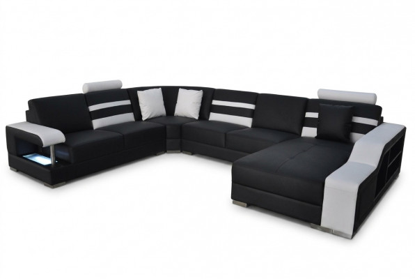 Eckbank met USB-bekleding van echt lederbank Sofas Bank Lounge meubilair