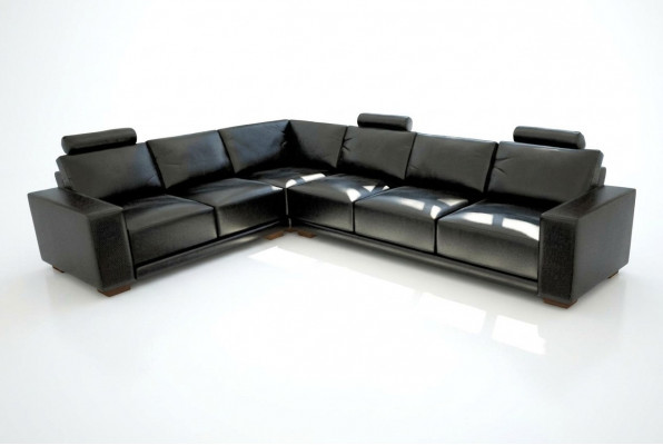 Leren bankstel met USB woongebied hoekbank hoekstel modern design bank A1121B