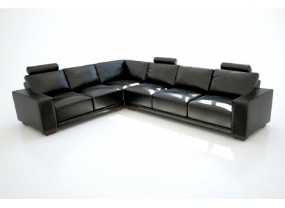 Leren bankstel met USB woongebied hoekbank hoekstel modern design bank A1121B