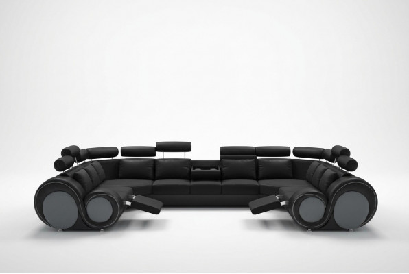 Ontwerp hoekbank bank met USB-bekleding zit hoekbank bankstellen leer textiel L-vorm