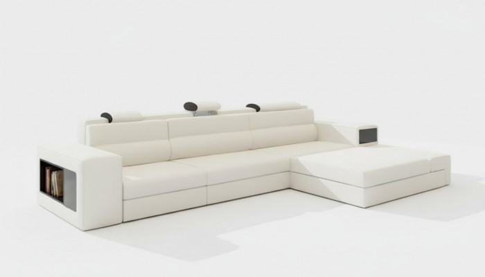 Designbank Bank met USB-bekleding Hoekbank Bankstel Woonlandschap Leren bank Bank