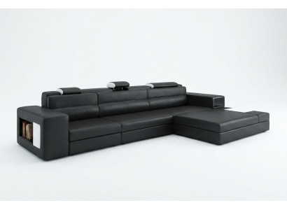 Ontwerpbank Bank Bank USB-bekleding Hoekbankstel Woonlandschap Leren bank LED