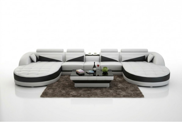 Modern design U-vormige hoekbank voor een stijlvol woonkamer.