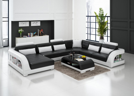 Sofagroep met USB-bekleding, bankstel 3+2+1 lederen banken bankstellen compleet