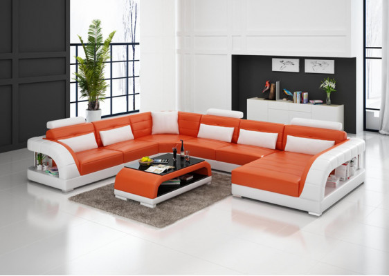 Sofagroep met USB-bekleding, bankstel 3+2+1 lederen banken bankstellen compleet