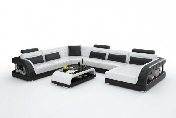 Sofagroep met USB-bekleding, bankstel 3+2+1 lederen banken bankstellen compleet