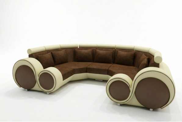 Hoekbank + USB-winkelhoek U-vorm Stof Groot XXL Hoekbank Stof Sofa Nieuw