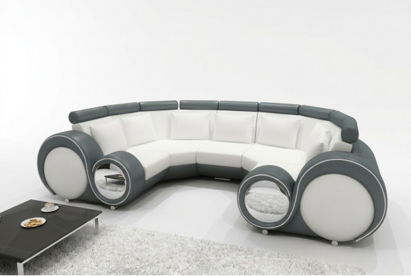 XXL Woonlandschap Leren Bankstel met USB-ontwerp Bekledingsset Bank Hoekbank Big  XXL Woonschap Leren Bankstel met USB-ontwerp Bekledingsset Bank Hoekbank Big