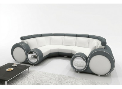 XXL Woonlandschap Leren Bankstel met USB-ontwerp Bekledingsset Bank Hoekbank Big  XXL Woonschap Leren Bankstel met USB-ontwerp Bekledingsset Bank Hoekbank Big
