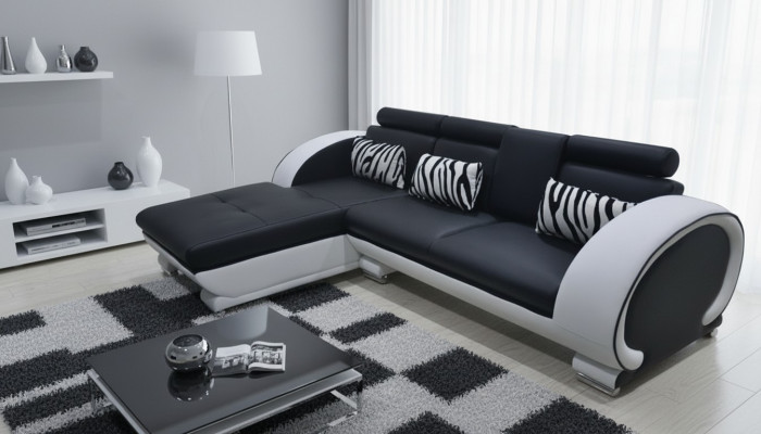 Eckbank leder + USB Ecke bank woon hoek landschap L vorm bekleding nieuw ontwerp