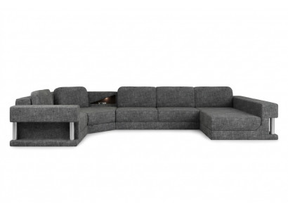 Hoekbank met USB-bekleding van textiel design bankstel woonlandschap parlement